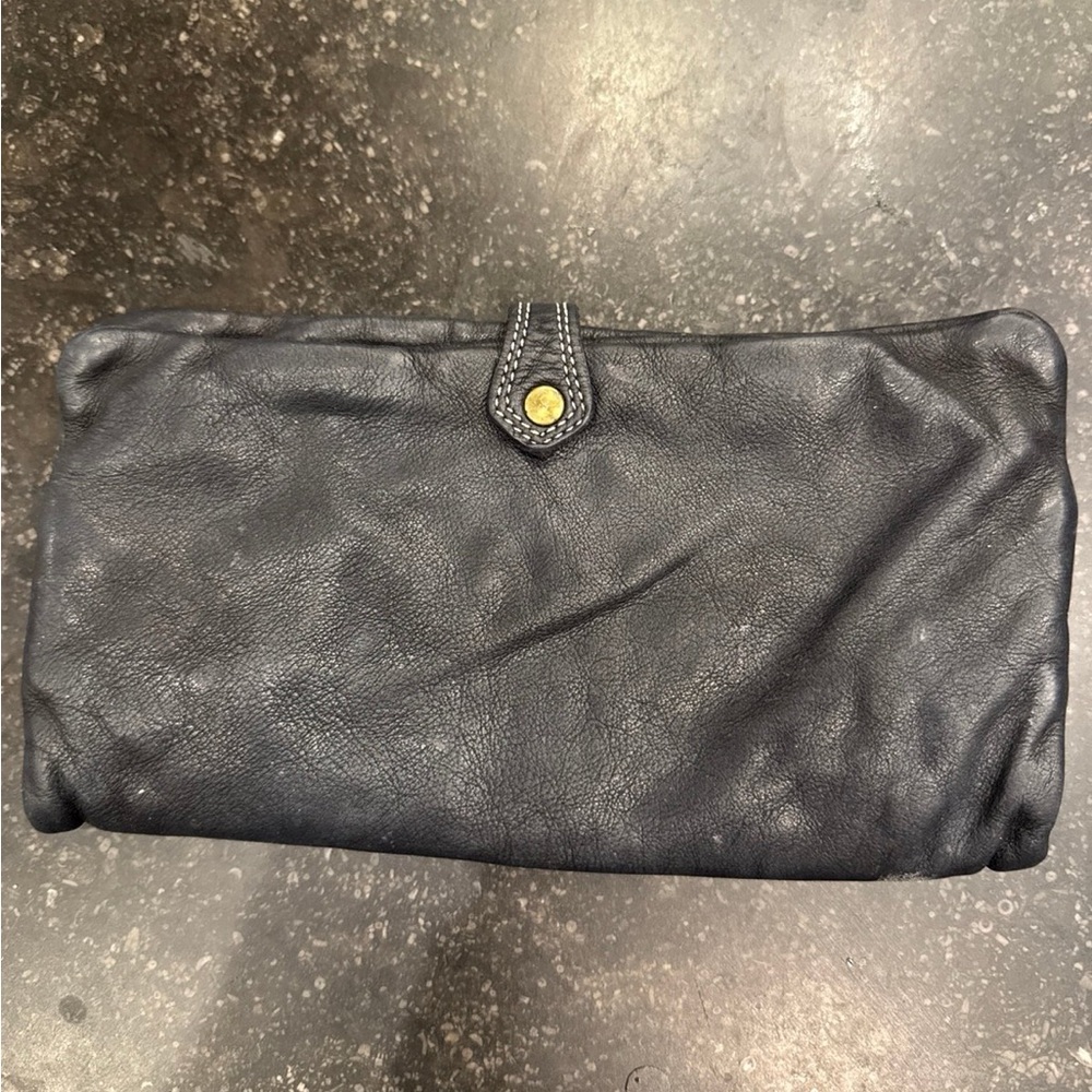 Black Leather Clutch/wallet